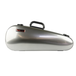 Bam Hightech Overhead Violin Case - Silver Carbon