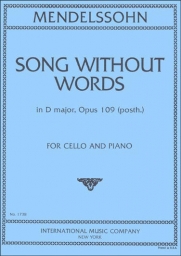 Mendelssohn - Song Without Words Op. 109 (INT)