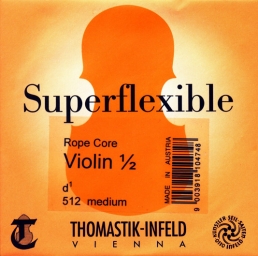 Cuerda Superflexible, violín - Re - medium - 1/2