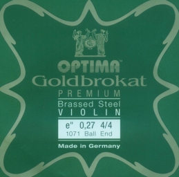 Goldbrokat Premium Brassed Steel Violin String - E27- 4/4 - Ball