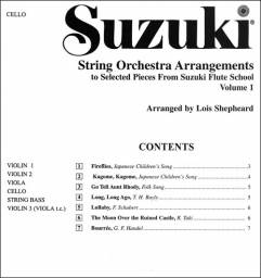 Suzuki - String Orchestra Arrangements - Volume 1 - Cello Part -