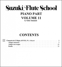 Suzuki Flute School - Volume 11 - Piano Accompaniment - Book