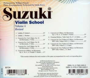 Suzuki Violin School - CD - Volume 4 Revised - William Preucil