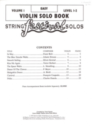 String Festival Solos - Violin, Volume 1, Level 1-2