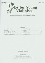 Solos for Young Violinists - Vol.6