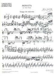 Bartók - Sonata for Solo Violin (B&H) Bartók - Sonata for Solo Violin (B&H)