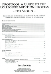 Protocol: A Guide To The Collegiate Audition Process For Violin