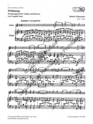 Widmung (Dedication) for Violin and Piano