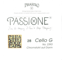 Corde Pirastro Passione SOL pour violoncelle - Medium - 4/4