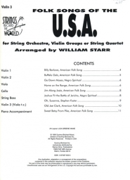 Folk Songs of the U.S.A - Violin 3