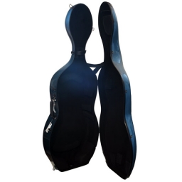 Crescendo Carbon Cello Case - Metallic Blue - 1/4