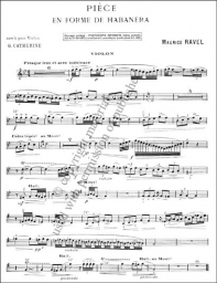 Ravel - Pièce en Forme de Habanera for Violin and Piano (LEDUC)