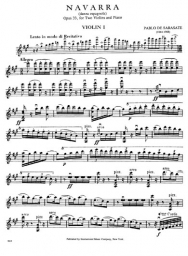 Sarasate - Navarra Op. 33 for 2 Violins and Piano (INT)