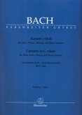 Bach - Concerto for Oboe & Violin in C minor - Score (BAR)