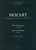 Mozart - Three Divermenti for String Quartet - Study Score (BAR)