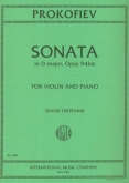 Sonata in D Op. 94A for Violin and Piano