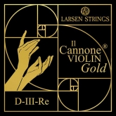 Larsen Il Cannone Gold Violin String D Gold - medium - 4/4