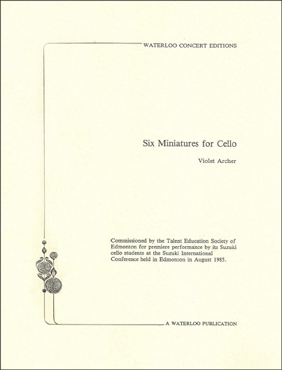 Six Miniatures for Cello